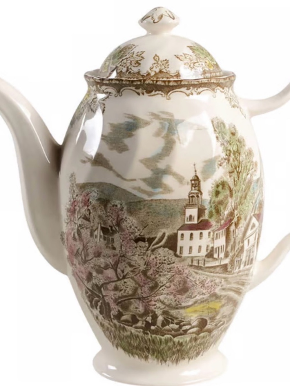 Johnson Brothers Friendly Village Coffee Pot & Lid Made in England Discontinued